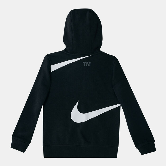 Nike Kids' Swoosh Full-Zip Hoodie Black image number 1