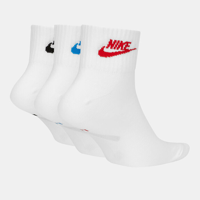 Nike Sportswear Everyday Essential Ankle Socks (3 Pack) Multi Nike Sportswear Everyday Essential Ankle Socks (3 Pack) Multi image number 1