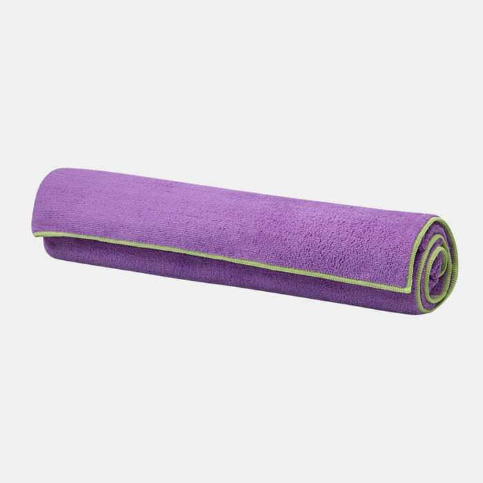Gaiam Stay-Put Yoga Mat Towel Purple Gaiam Stay-Put Yoga Mat Towel Purple image number 0
