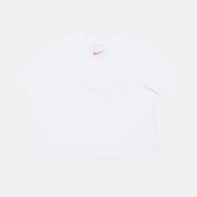 Nike Kids' Sportswear Cropped T-Shirt (Older Kids) White