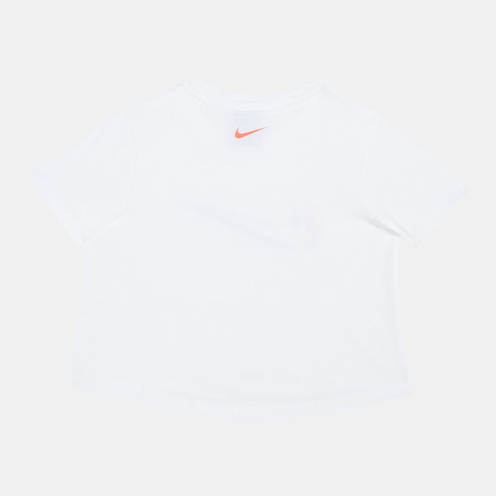 Nike Kids' Sportswear Cropped T-Shirt (Older Kids) White Nike Kids' Sportswear Cropped T-Shirt (Older Kids) White image number 1