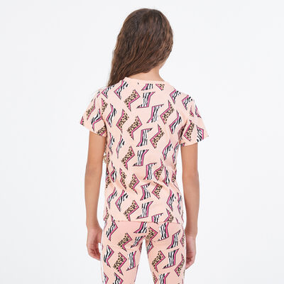 adidas Originals Kids' Allover Print T-Shirt Pink