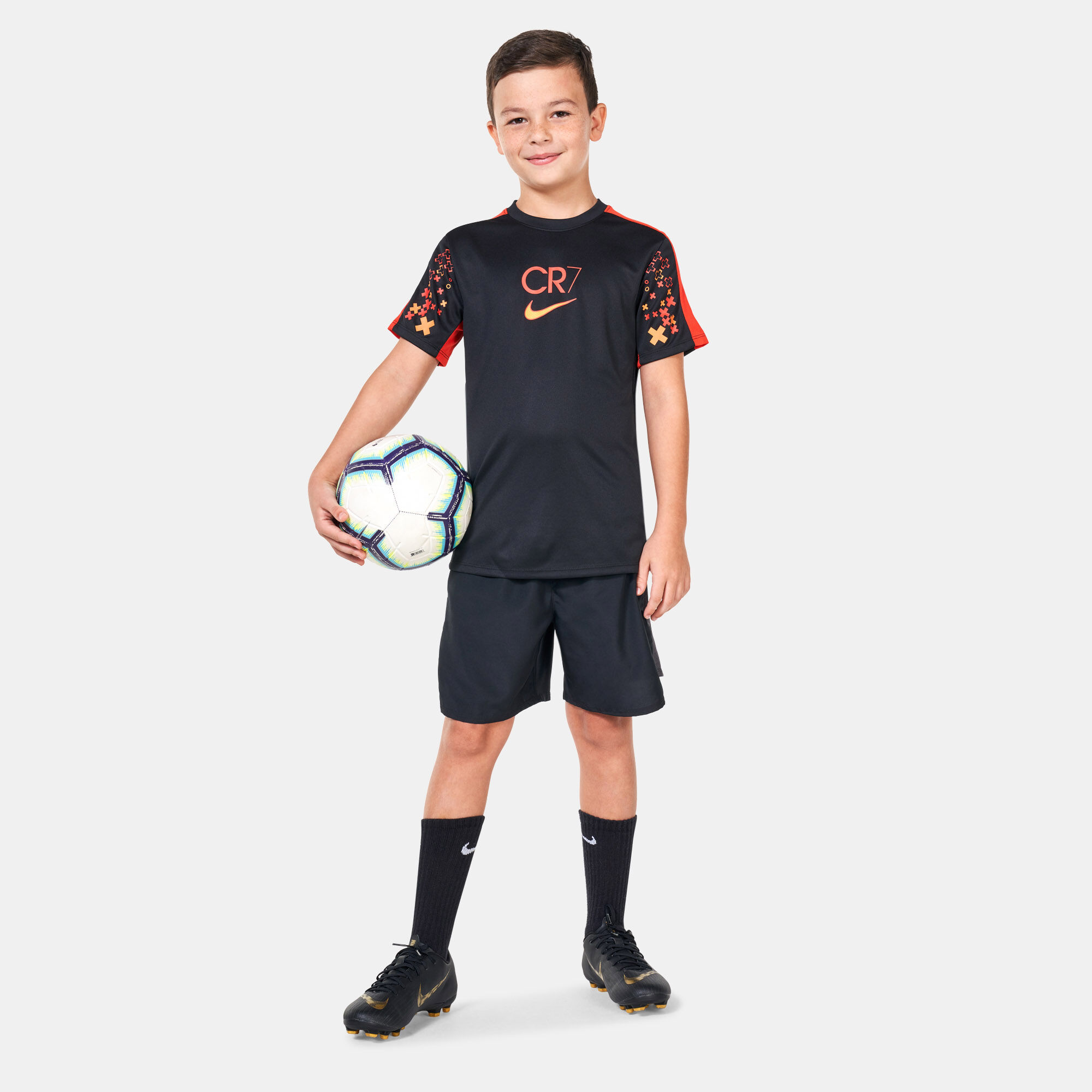 Kids Dri FIT CR7 Football Jersey Black Nike in Qatar SSS