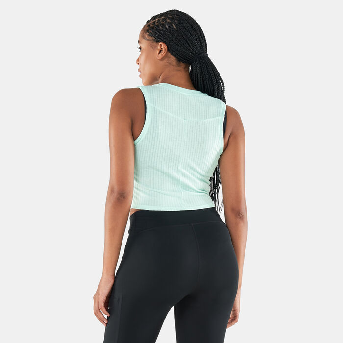 Nike Women's Yoga Dri-FIT Tank Top Green Nike Women's Yoga Dri-FIT Tank Top Green image number 1
