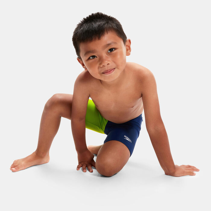 Speedo Kids' Essential Solid Swimming Jammers Blue Speedo Kids' Essential Solid Swimming Jammers Blue image number 1