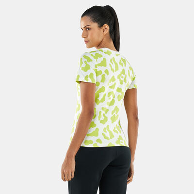 Converse Women's Exploded Leopard Stand Out Allover Printed T-Shirt Multi