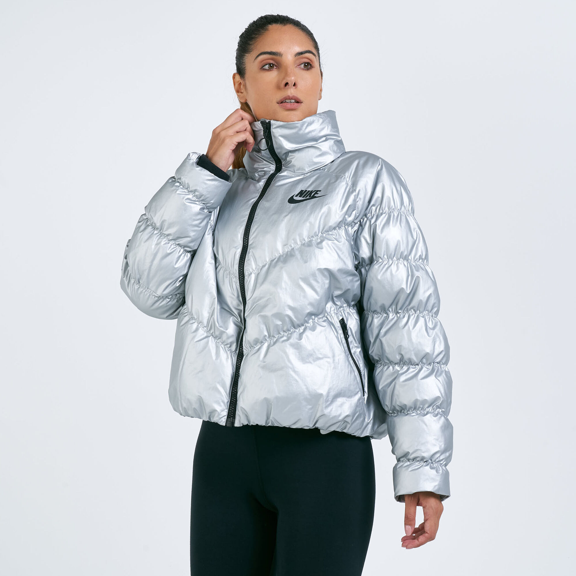 Silver and gold nike jacket cheap