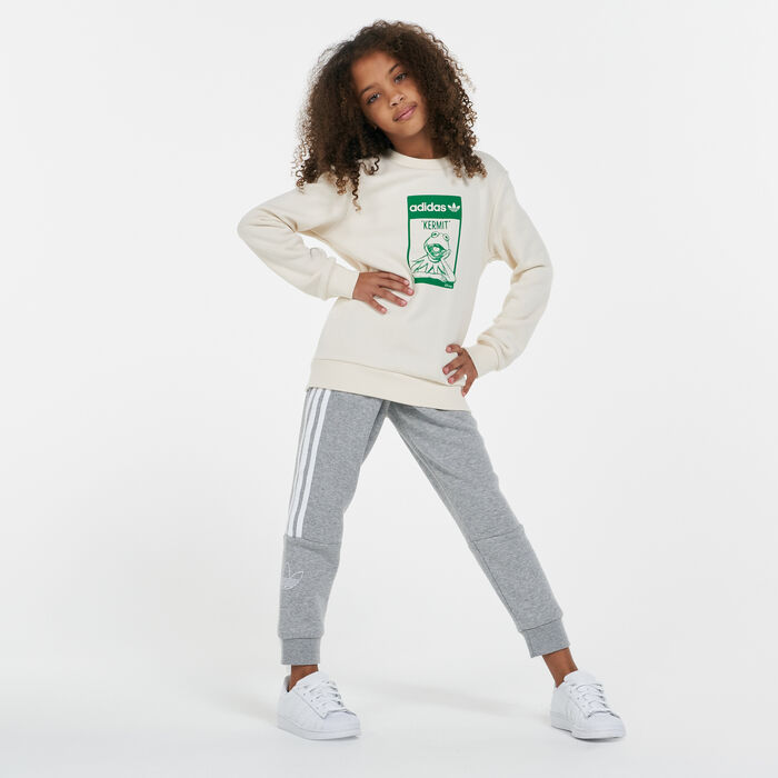 adidas Originals Kids' X Disney Kermit Sweatshirt Beige image number 2