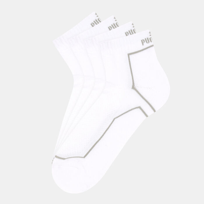 PUMA Men's Performance Train Quarter Crew Socks (2 Pack) White image number 0