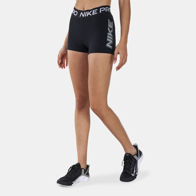 Nike Women's Pro Dri-FIT Graphic 3-Inch Shorts White