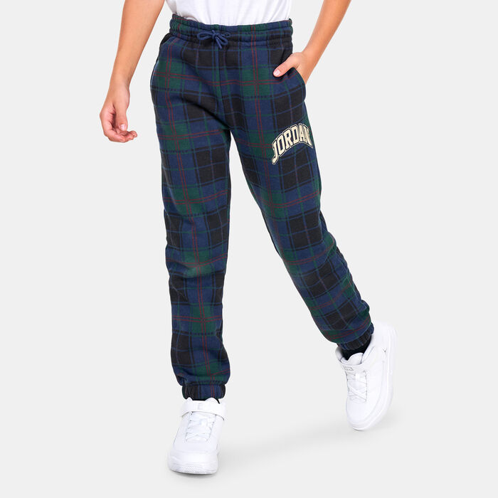 Jordan Kids' Essentials Plaid Sweatpants Blue Jordan Kids' Essentials Plaid Sweatpants Blue image number 0