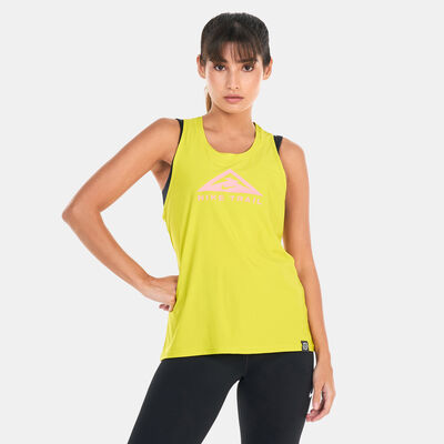 Nike Women's Dri-FIT Trail Running Tank Top Green