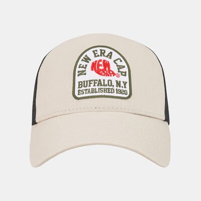 New Era Men's State Patch Cream A-Frame Trucker Cap Beige