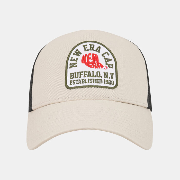 New Era Men's State Patch Cream A-Frame Trucker Cap Beige image number 0
