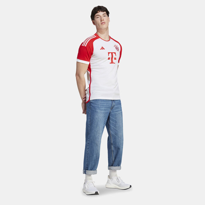 adidas Men's FC Bayern Munich Home Jersey - 2023/24 White adidas Men's FC Bayern Munich Home Jersey - 2023/24 White image number 2