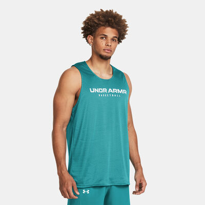Under Armour Men's Zone Reversible Basketball Top Green Under Armour Men's Zone Reversible Basketball Top Green