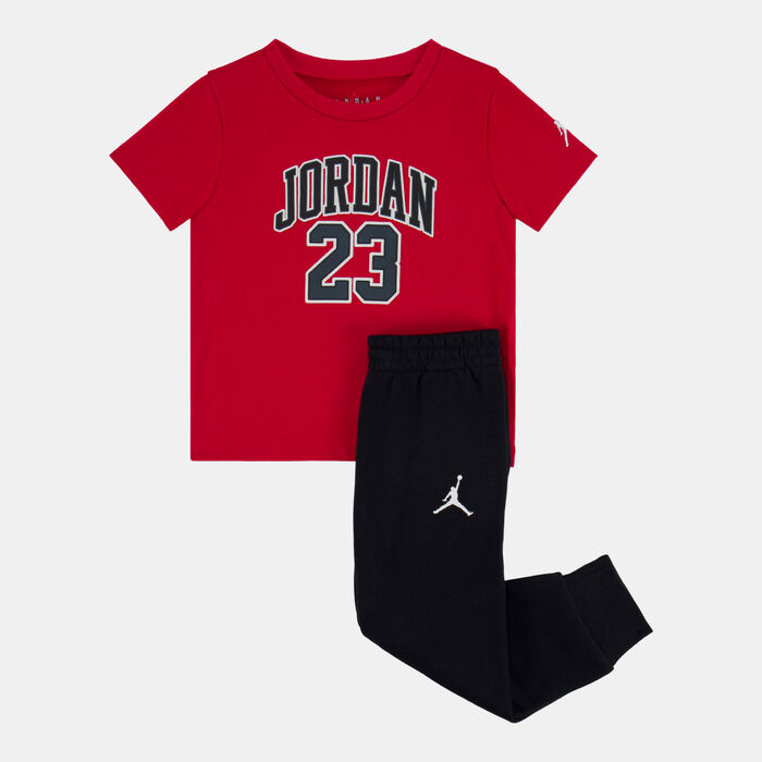 Jordan Kids' Logo T-Shirt and Pants Set Red image number 0