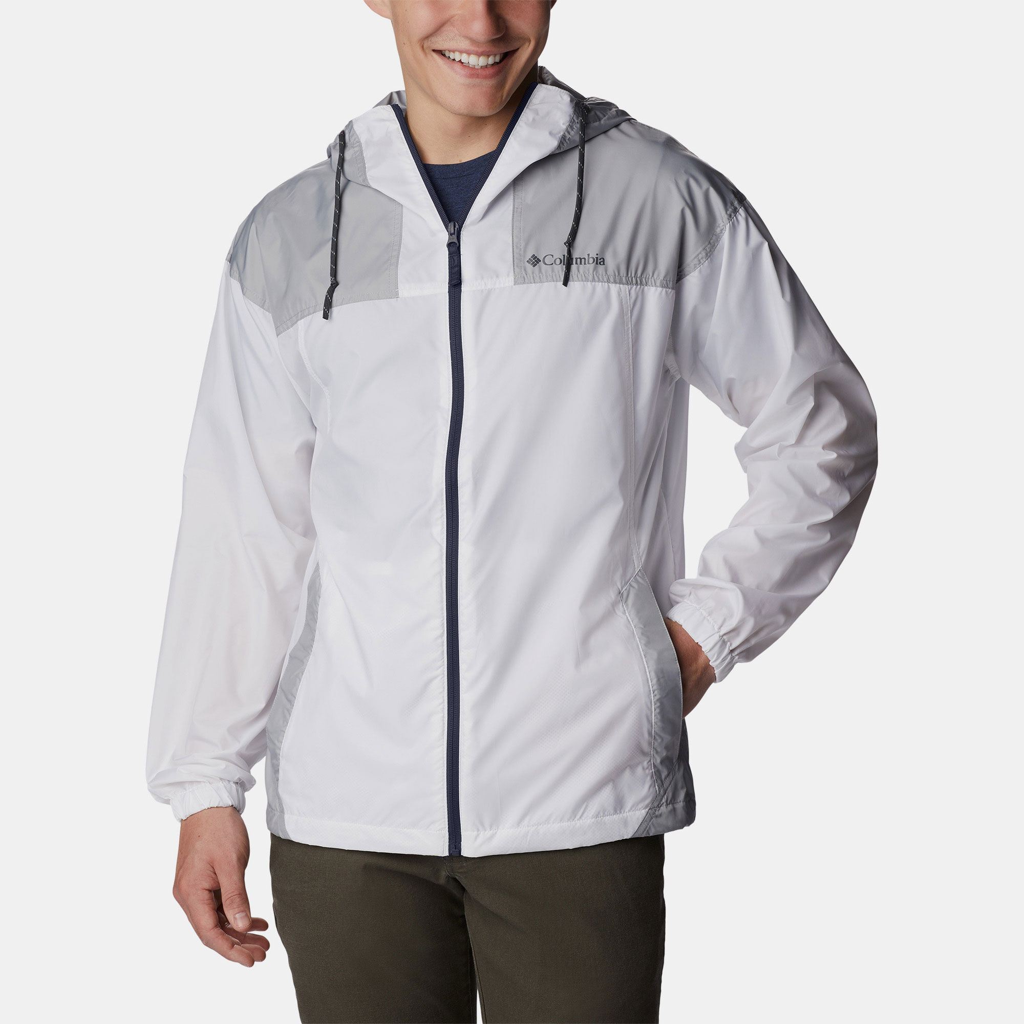 White columbia windbreaker top