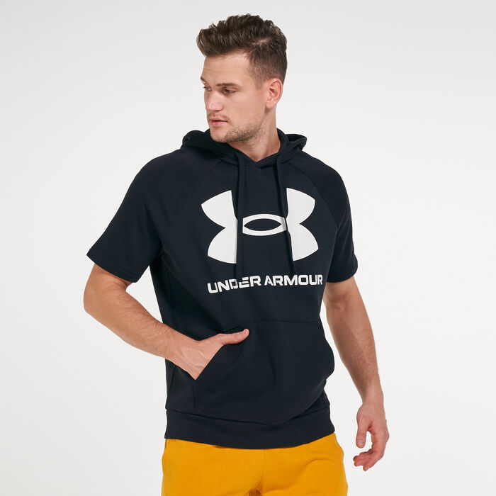 Under Armour Men's UA Rival Short Sleeve Hoodie Black image number 0