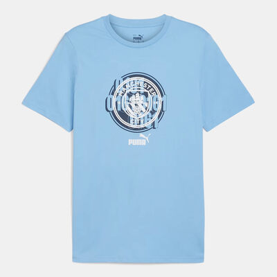 PUMA Men's Manchester City ftblCULTURE T-Shirt Blue PUMA Men's Manchester City ftblCULTURE T-Shirt Blue