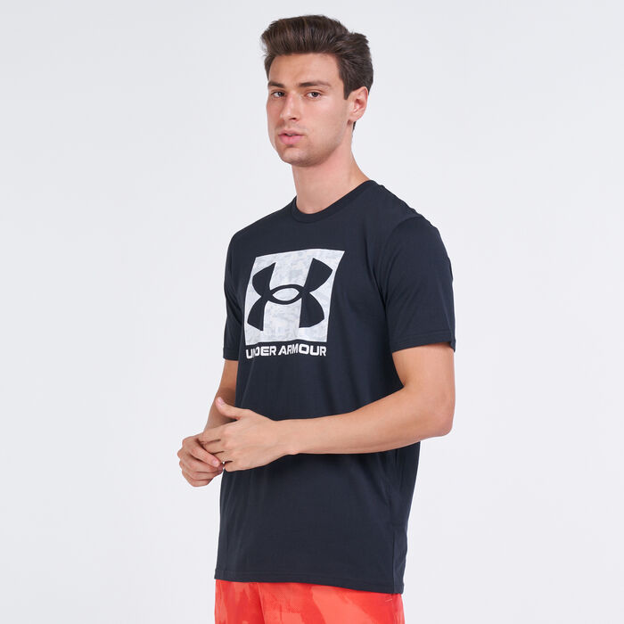 Under Armour Men's UA ABC Camo Boxed Logo T-Shirt Black Under Armour Men's UA ABC Camo Boxed Logo T-Shirt Black image number 0