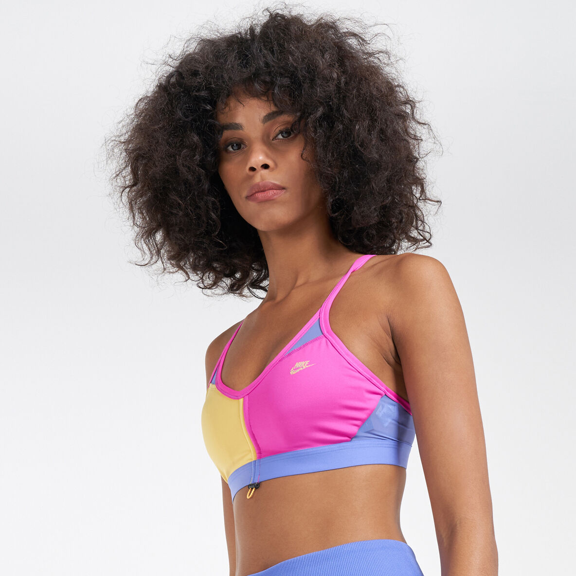 Nike training indy logo bra pink shop