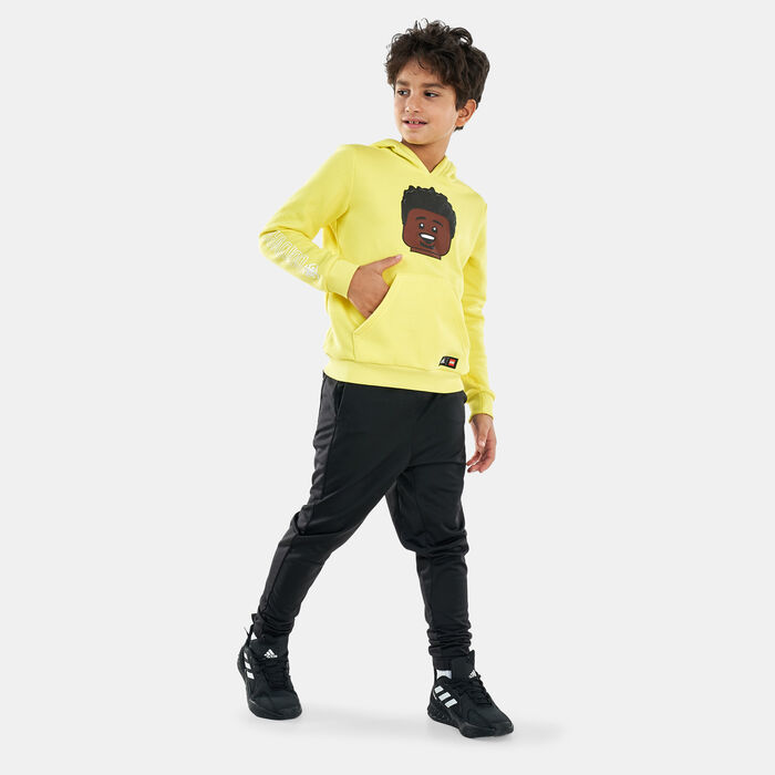 adidas Kids' Basketball Hoodie yellow adidas Kids' Basketball Hoodie yellow image number 2