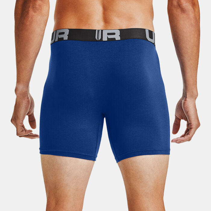 Under Armour Men's Charged Cotton® Boxerjock® Boxers (3 Pack) Blue Under Armour Men's Charged Cotton® Boxerjock® Boxers (3 Pack) Blue image number 1