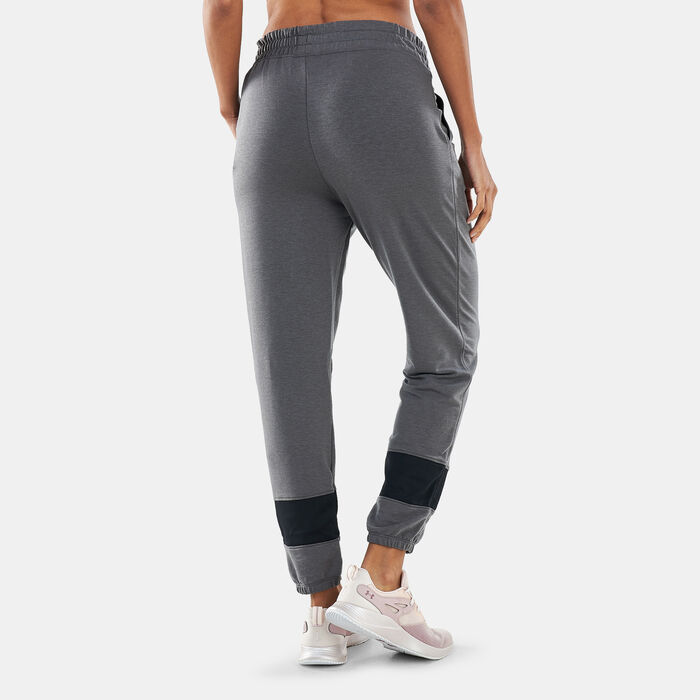 Under Armour Women's UA Rival Terry Colorblock Sweatpants Grey Under Armour Women's UA Rival Terry Colorblock Sweatpants Grey image number 1