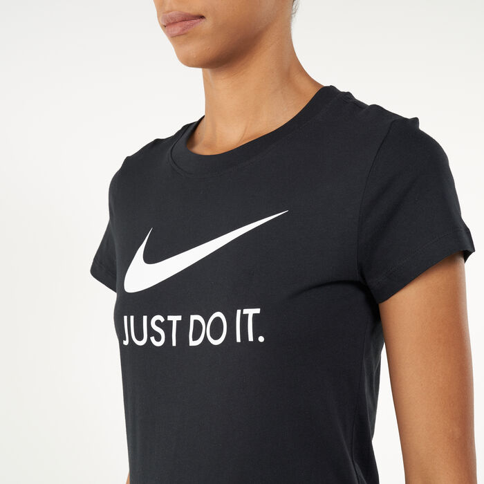 Nike Women's Just Do It Slim T-Shirt Black image number 3