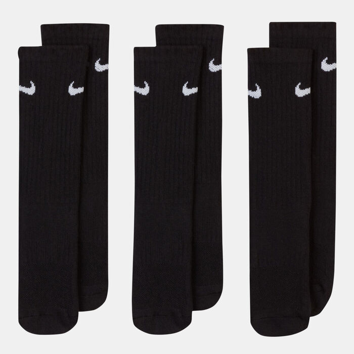 Nike Kids' Performance Cushioned Crew Socks (3 Pair) (Older Kids) Black image number 4