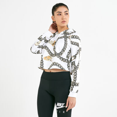 Nike Women's Sportswear Cropped Hoodie White