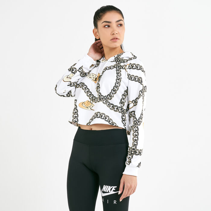 Nike Women's Sportswear Cropped Hoodie White Nike Women's Sportswear Cropped Hoodie White image number 0