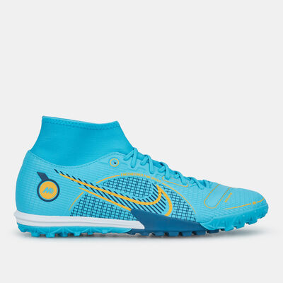 Nike Men's Mercurial Superfly 8 Academy Turf Ground Football Shoe Blue