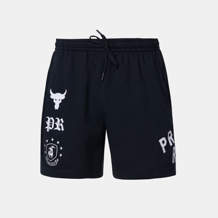 Under Armour Men's Project Rock Terry Fleece Shorts Black Under Armour Men's Project Rock Terry Fleece Shorts Black image number 0