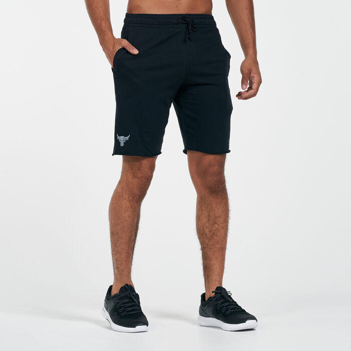 Under Armour Men's Project Rock Terry Shorts Black Under Armour Men's Project Rock Terry Shorts Black image number 0