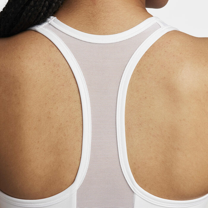 Nike Women's Swoosh Medium-Support Padded Longline Sports Bra White image number 5