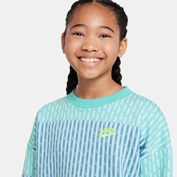 Nike Kids' Sportswear Club Fleece Sweatshirt (Older Kids) Blue Nike Kids' Sportswear Club Fleece Sweatshirt (Older Kids) Blue image number 3