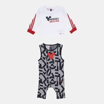 adidas Kids' x Disney Mickey Mouse Onesie Set Red adidas Kids' x Disney Mickey Mouse Onesie Set Red
