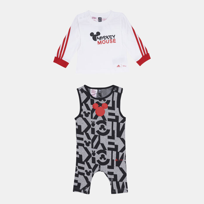 adidas Kids' x Disney Mickey Mouse Onesie Set Red adidas Kids' x Disney Mickey Mouse Onesie Set Red image number 0