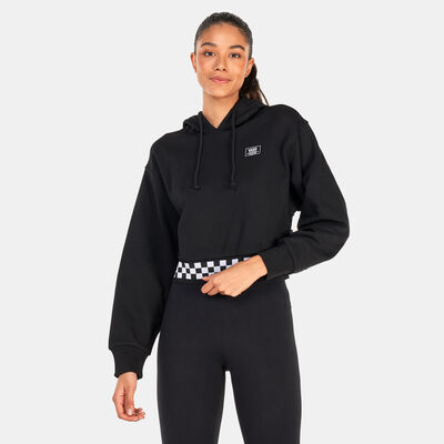 Vans Women's Boom Boom Check Hoodie Black Vans Women's Boom Boom Check Hoodie Black