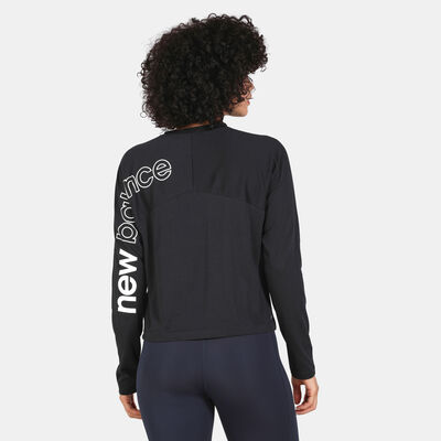New Balance Women's Relentless Long Sleeve T-Shirt Black