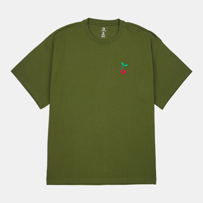 Converse Men's Star Chevron Cherry T-Shirt Green Converse Men's Star Chevron Cherry T-Shirt Green image number 0
