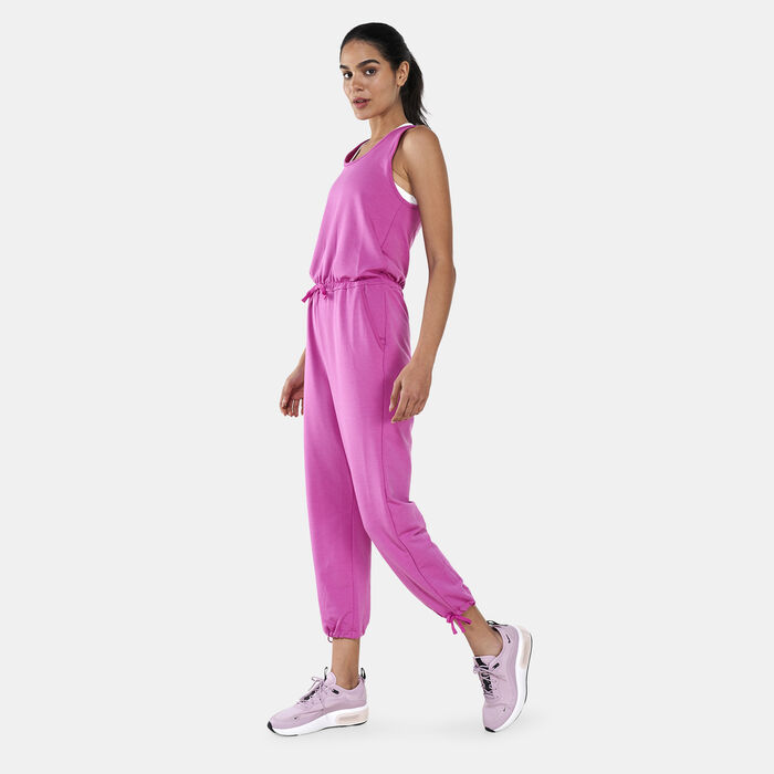Nike Women's Yoga Dri-FIT Jumpsuit Red Nike Women's Yoga Dri-FIT Jumpsuit Red image number 0
