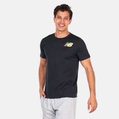 New Balance Men's Heathertech Graphic T-Shirt Black