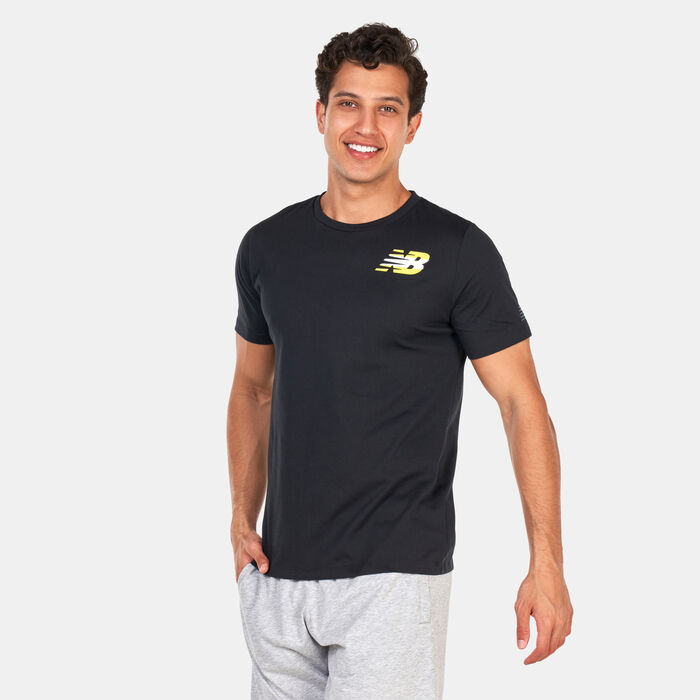 New Balance Men's Heathertech Graphic T-Shirt Black image number 0