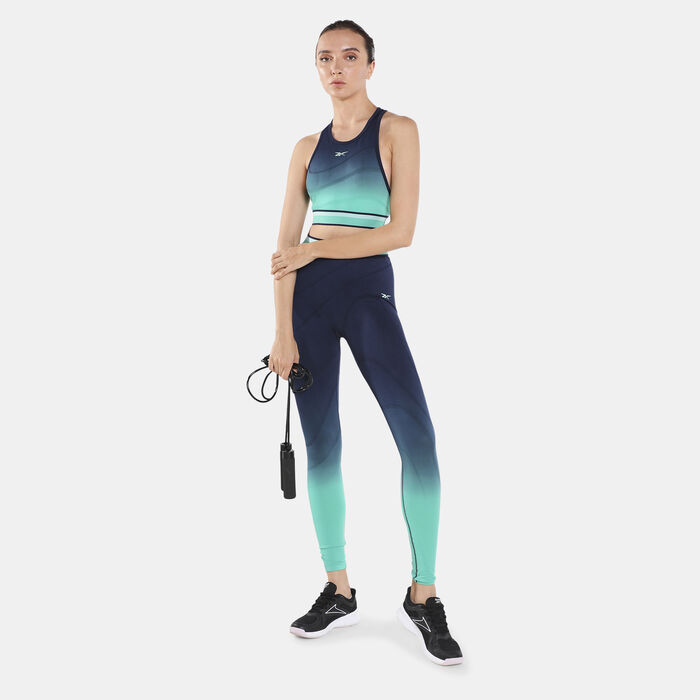 Reebok Women's United By Fitness Seamless Crop Top Green Reebok Women's United By Fitness Seamless Crop Top Green image number 2