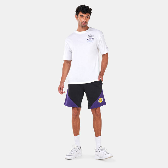 New Era Men's NBA Los Angeles Lakers Team Shorts Black New Era Men's NBA Los Angeles Lakers Team Shorts Black image number 2