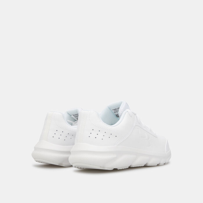 Under Armour Kids' Assert 8 Uniform Synthetic Running Shoe (Older Kids) White image number 2