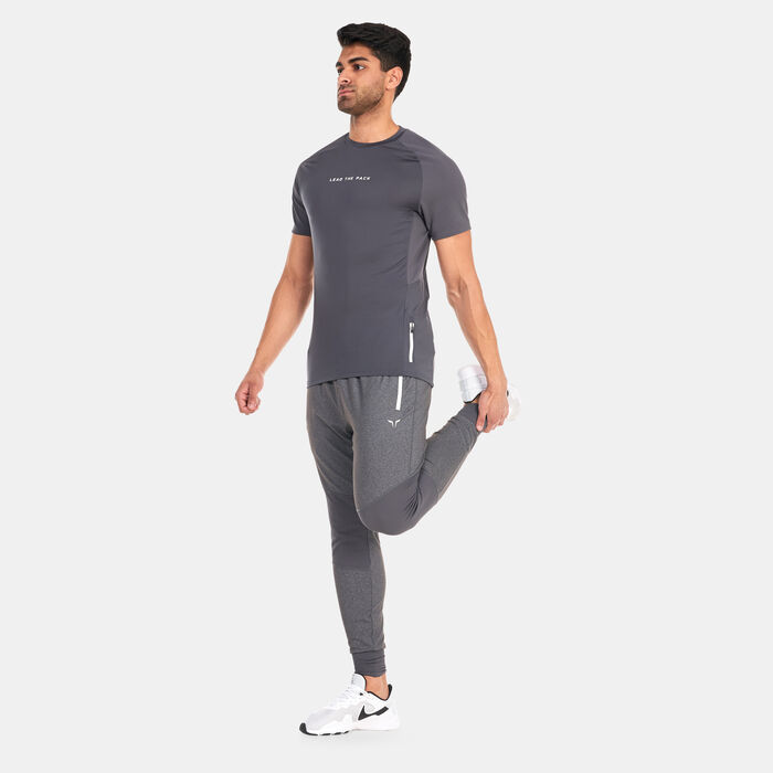 SQUATWOLF Men's Statement Ribbed Flex Joggers Grey SQUATWOLF Men's Statement Ribbed Flex Joggers Grey image number 2